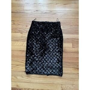 NWOT Sequin vintage y2k Diamond Mermaid geometric whimsygoth pencil skirt Sz M